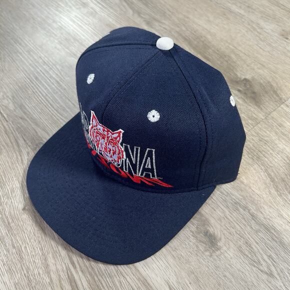 Vintage Arizona Wildcats Hat Snapback College #1 Apparel Blue Wool Blend Cap USA - Picture 8 of 8